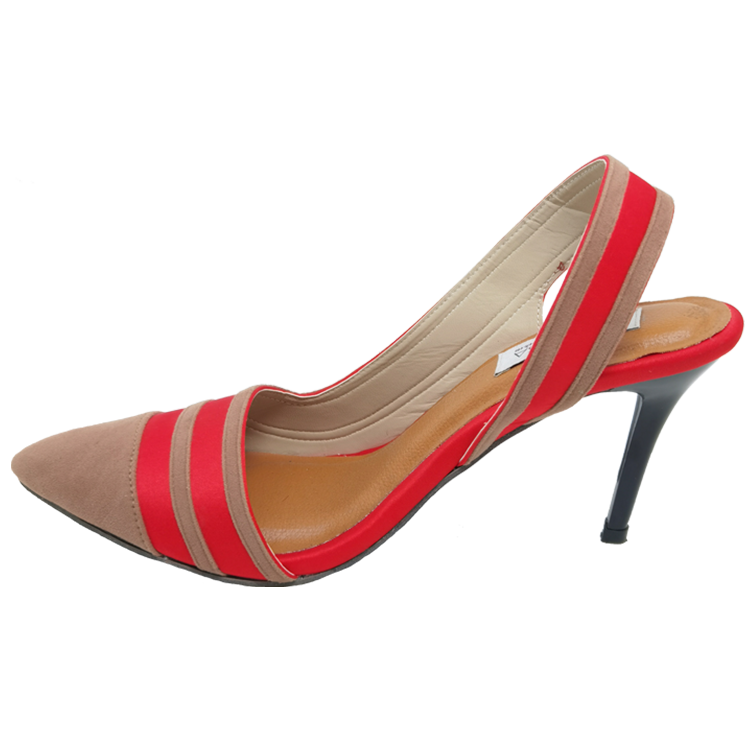 Red Emilie Layered Slingback Pumps