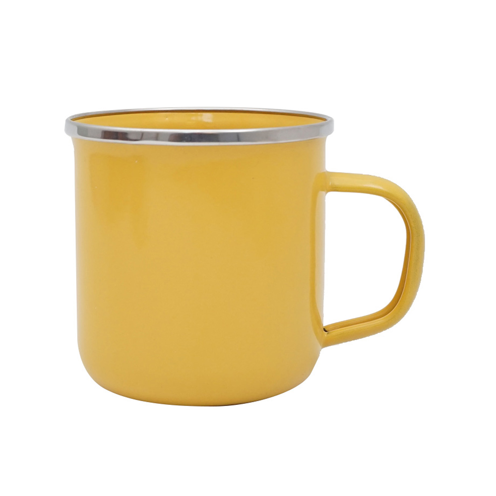 MUG ENAMEL YELLOW 9CM