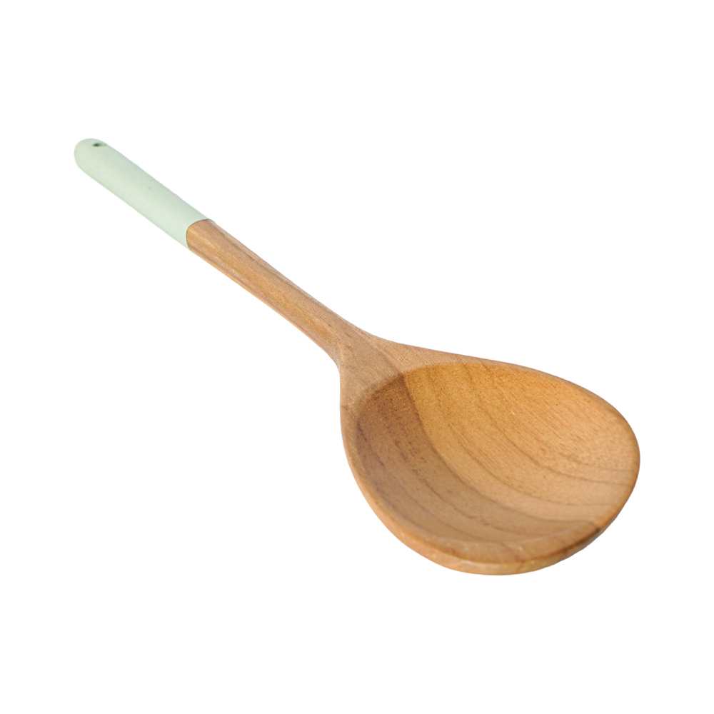 TEAKWOOD SPATULA OVAL TWOTONE KWD-ST008