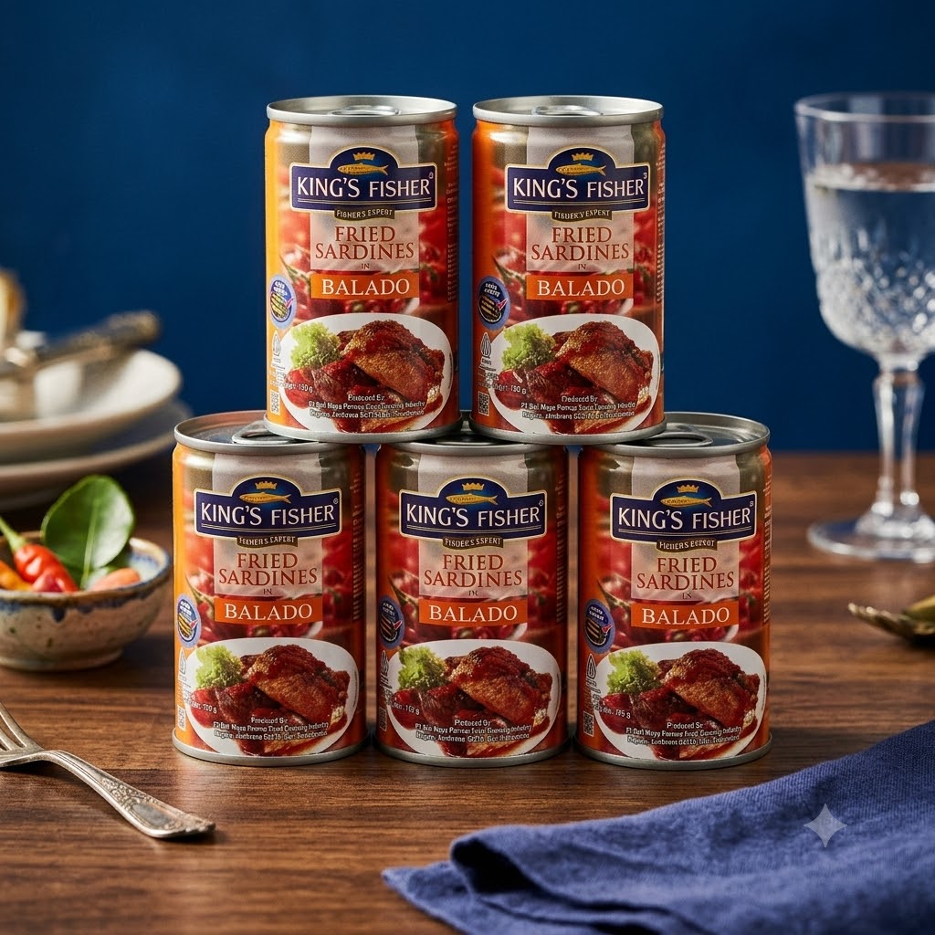 KING'S FISHER FRIED SARDINES IN BALADO 425 GRAM