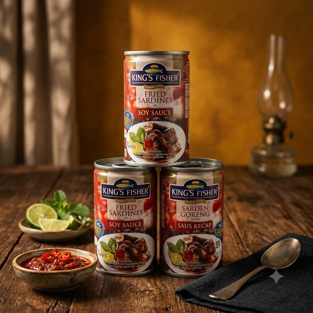 KING'S FISHER Fried Sardines in Soy Sauce (155g)
