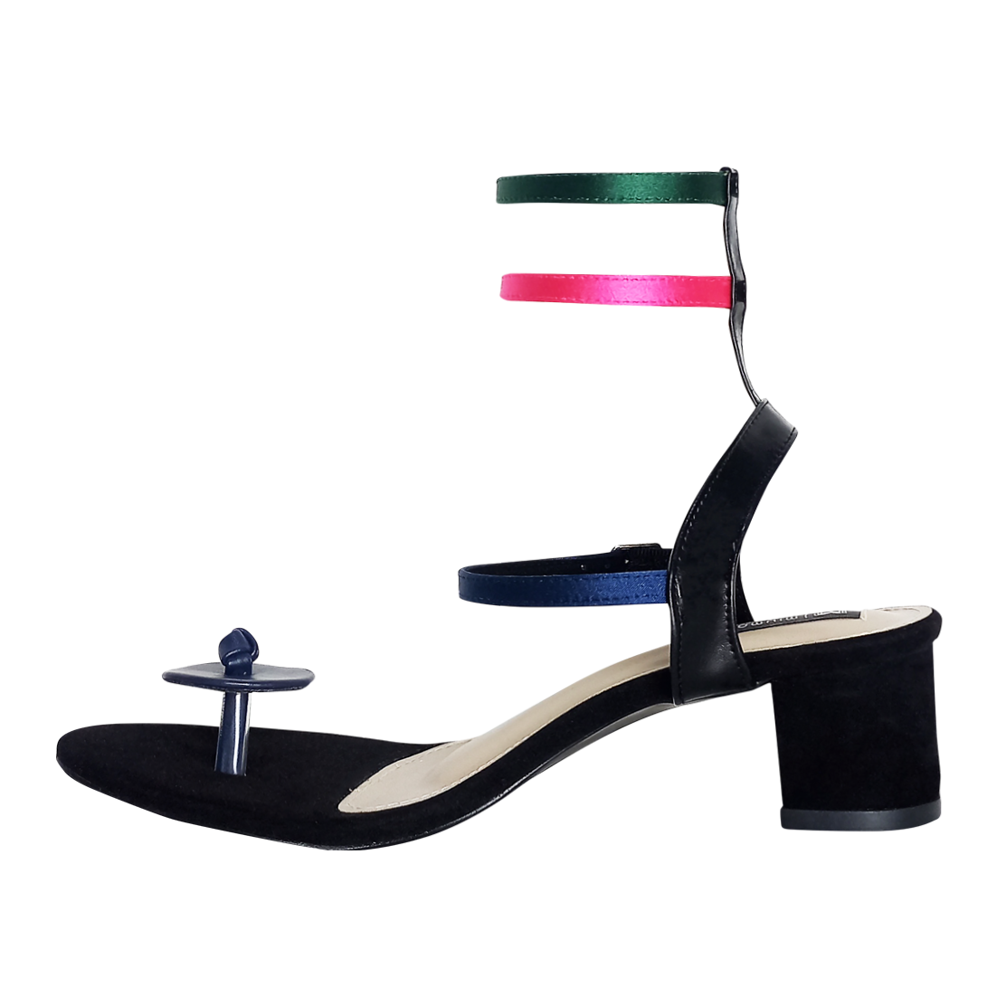 Candi Biru Gladiator Silk Strappy Sandals