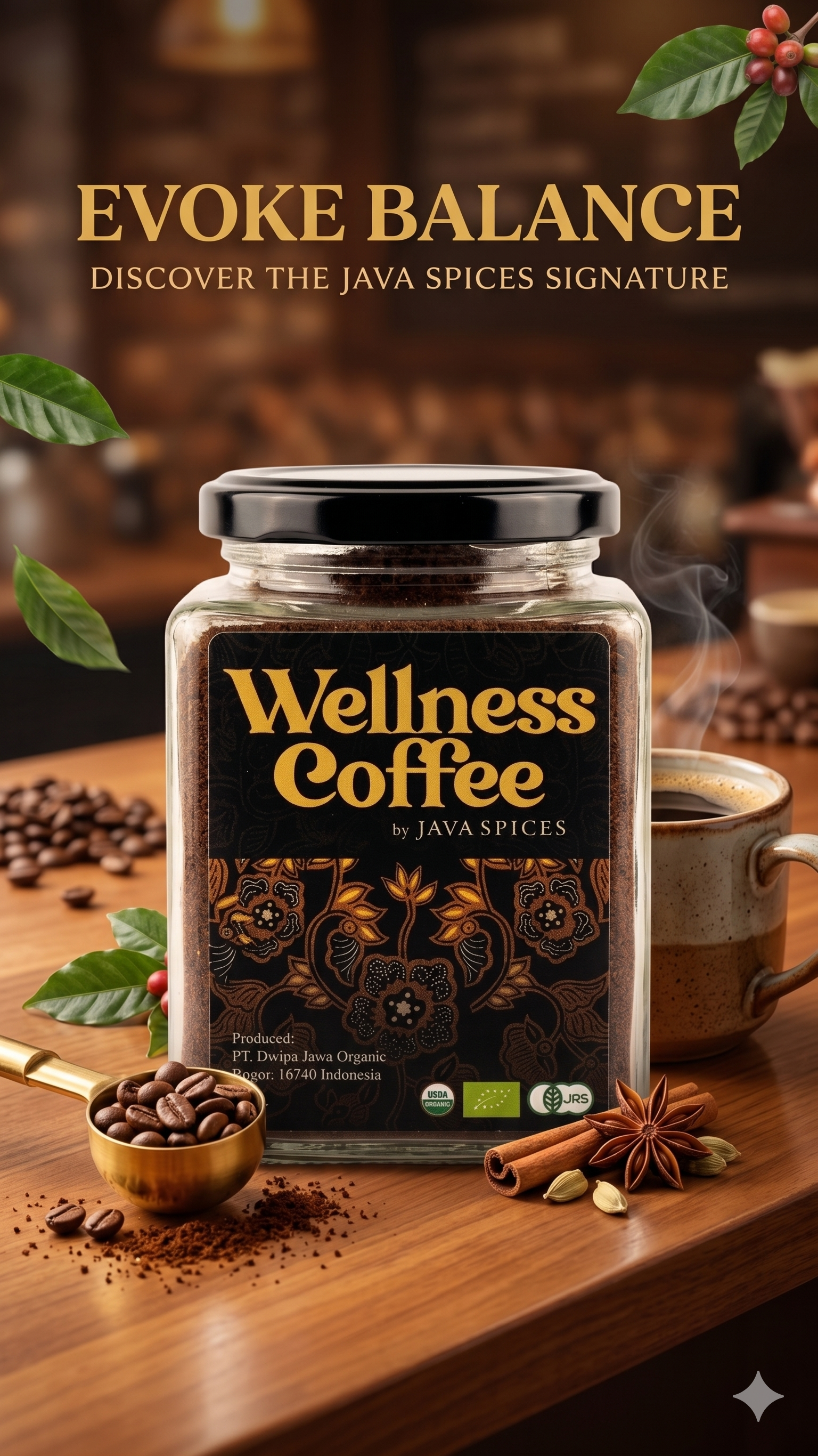 Wellness coffee jave spices