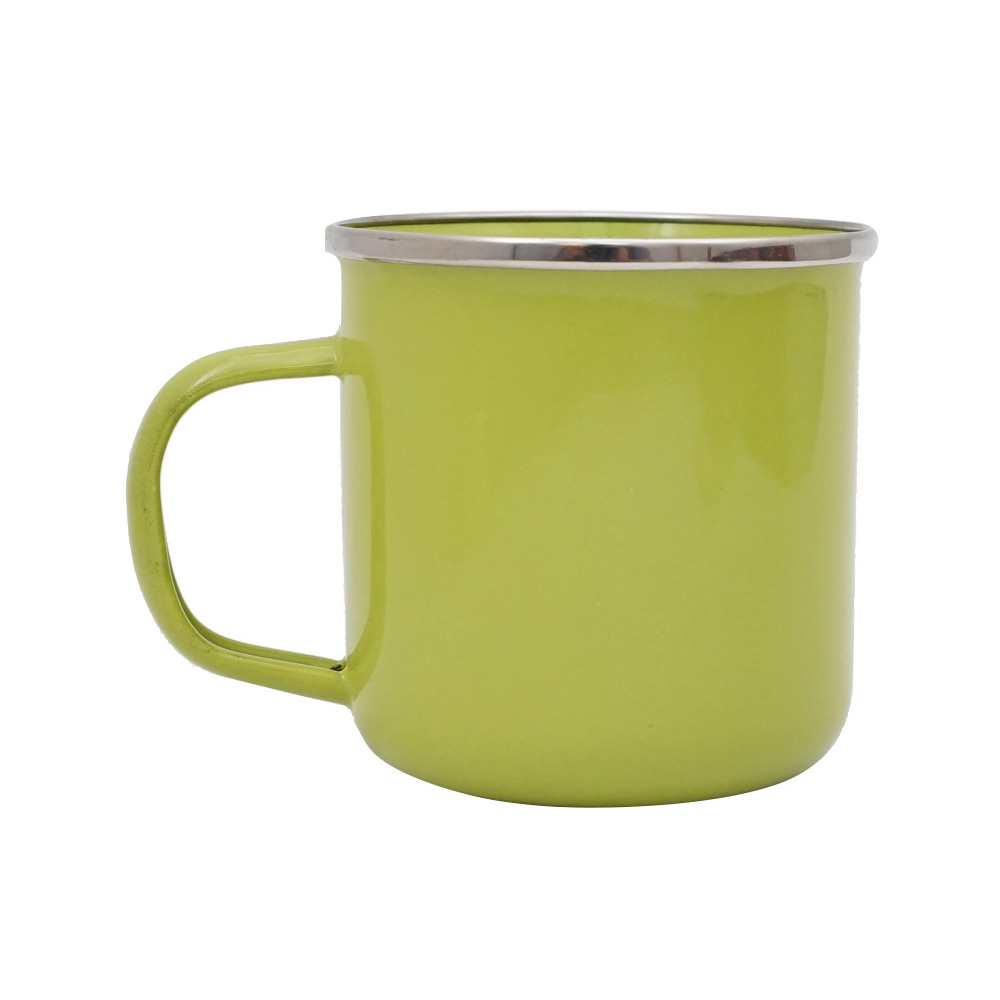 MUG ENAMEL LIME GREEN 9CM