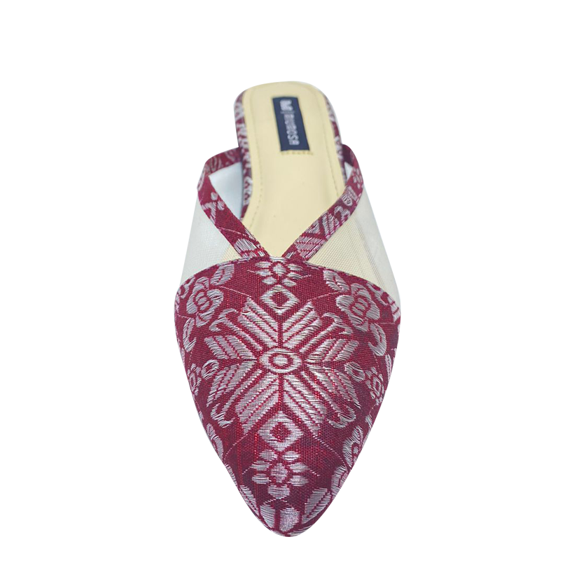 Maroon Jayanti Casual Flats 