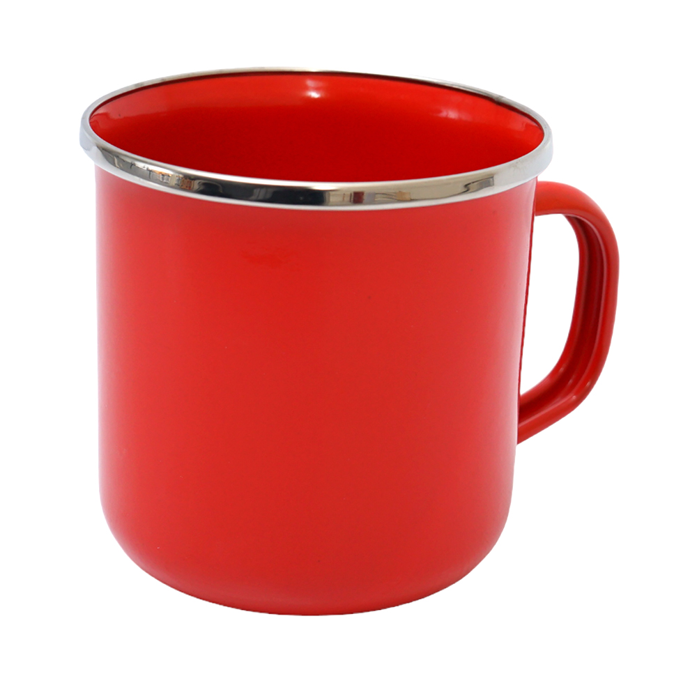 MUG ENAMEL RED 9CM
