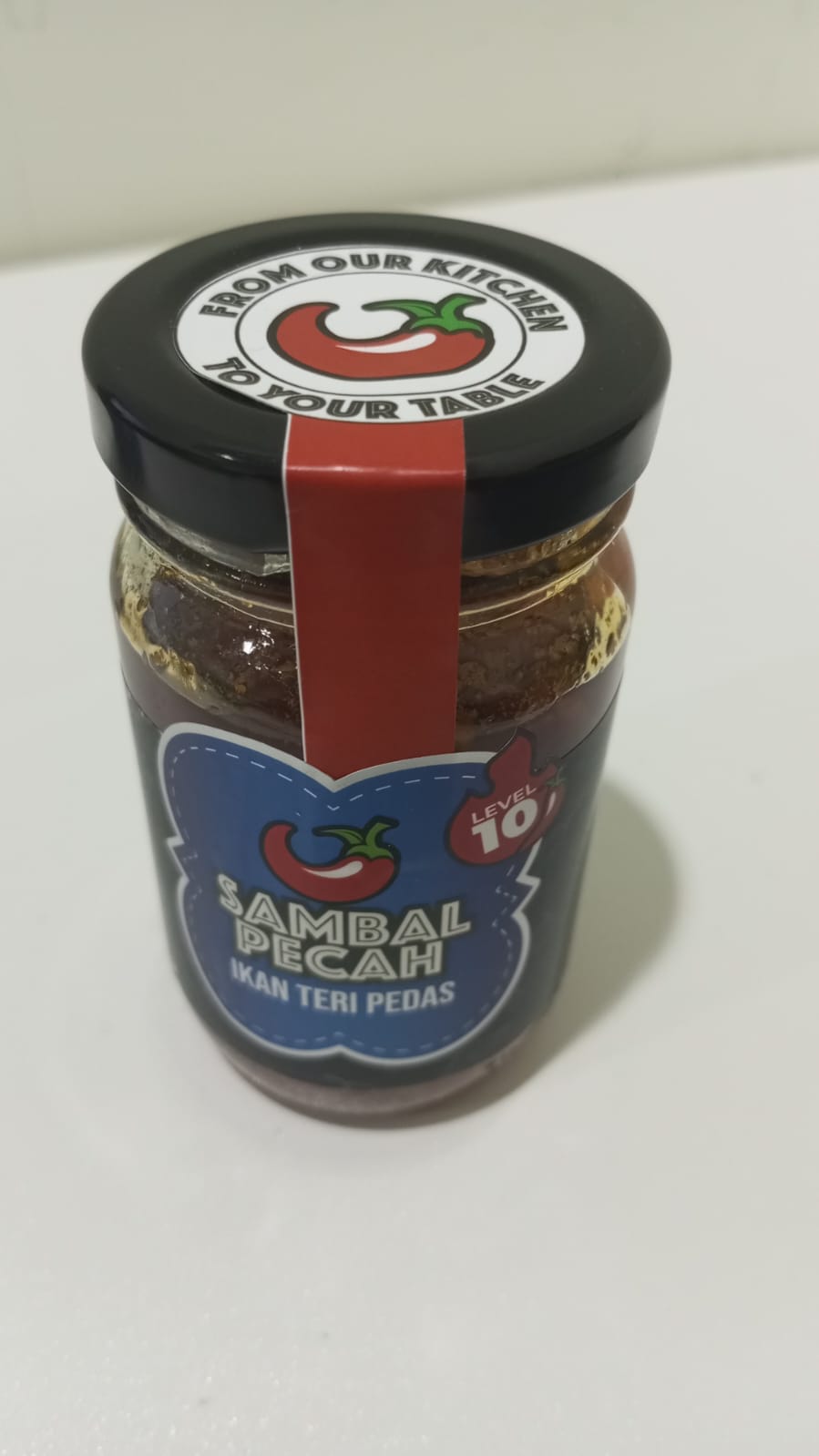 sambal pecah ikan teri pedas