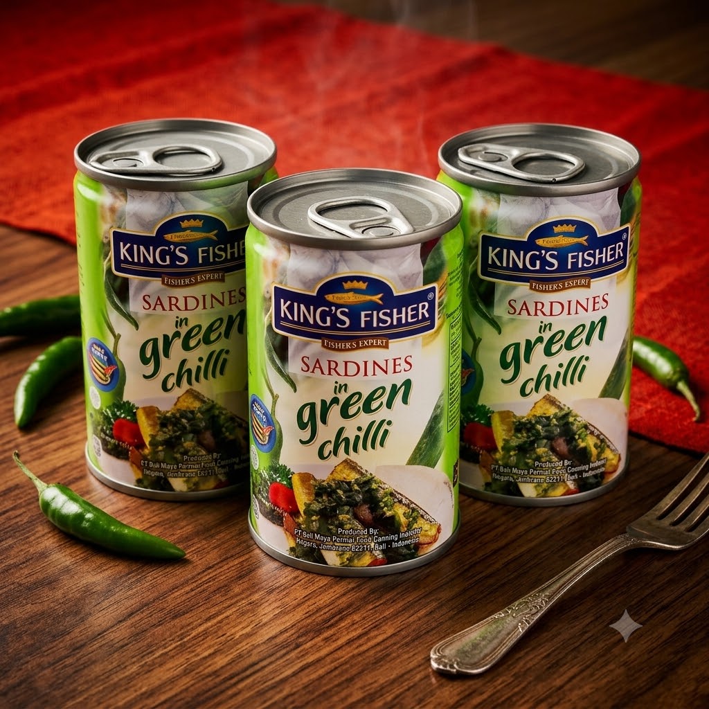 KING'S FISHER SARDINES IN GREEN CHILLI	425